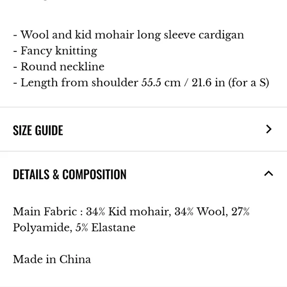 Sezane Magda Wool and Kid Mohair Fancy Knit Cardigan - Picture 4 of 9